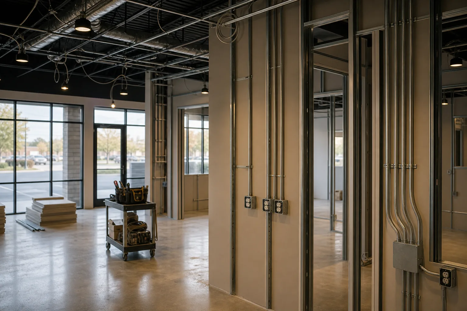 Commercial tenant improvement electrical buildout